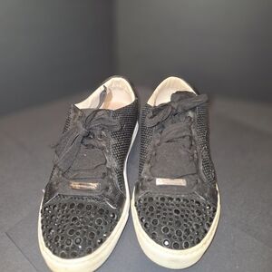 Alessandro Dell'Acqua Black Studded Sneakers